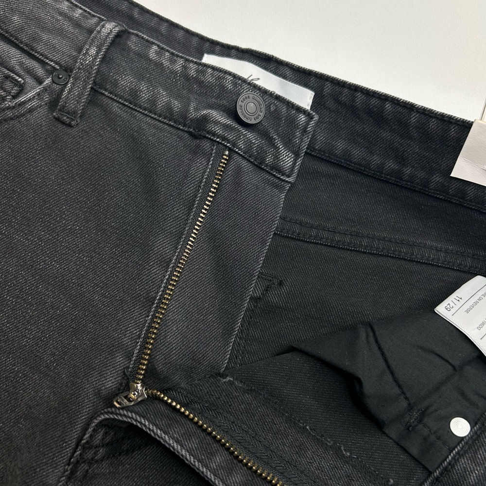 Kancan NWT Washed Black High Rise Mom Jeans Size 11/29 Stretch Denim 32x27 *READ - Picture 6 of 16